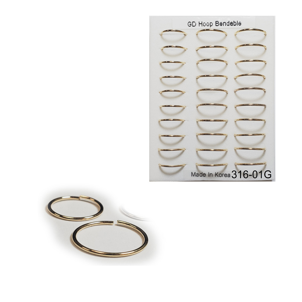 316-01 Gold Hoop (30pcs/Pad) 316-01 Gold Hoop (30pcs/Pad)