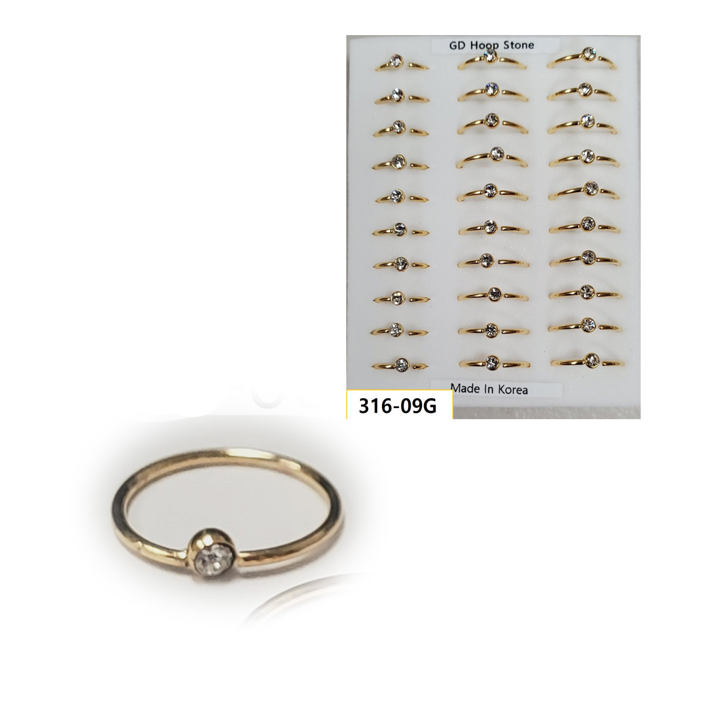 316-09 Gold Hoop (30pcs/Pad) 316-09 Gold Hoop (30pcs/Pad)