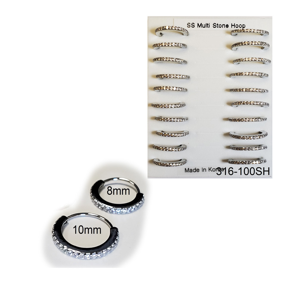 316-100 Silver Hoop (30pcs/pad) 316-100 Silver Hoop (30pcs/pad)