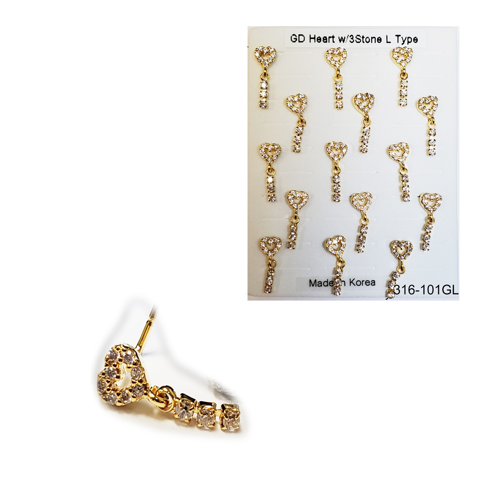316-101 Gold L Type (15pcs/Pad)