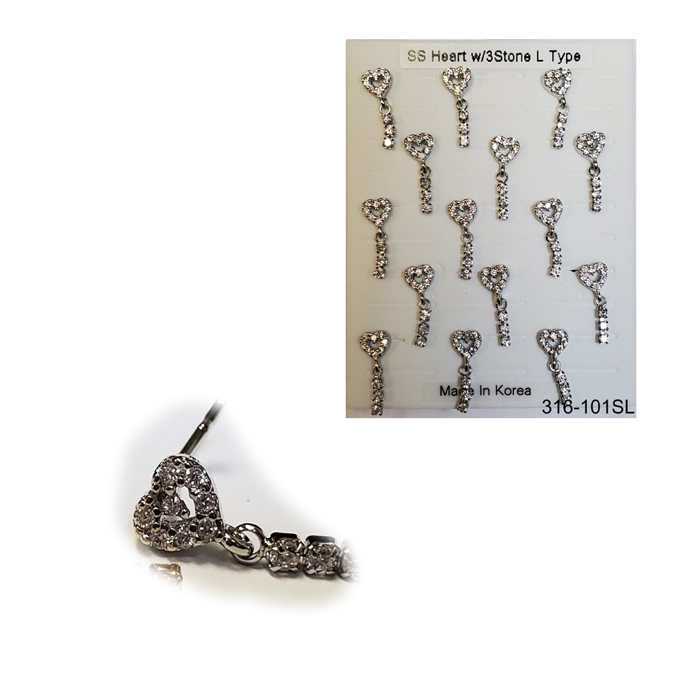 316-101 Silver L Type (15pcs/Pad)