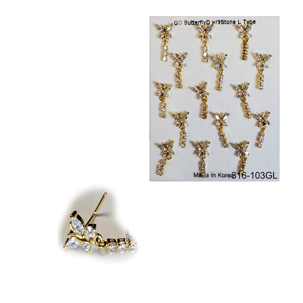 316-103 Gold L Type (15pcs/Pad)