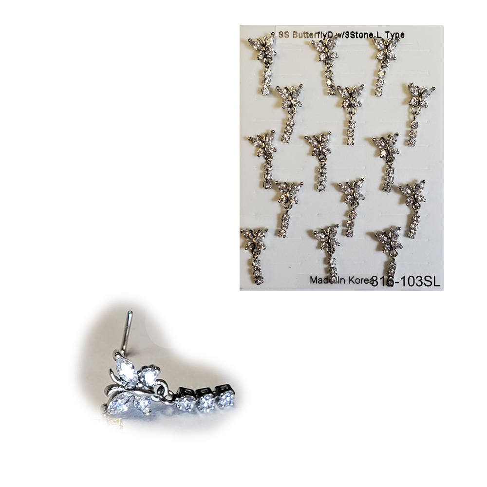 316-103 Silver L Type (15pcs/Pad)