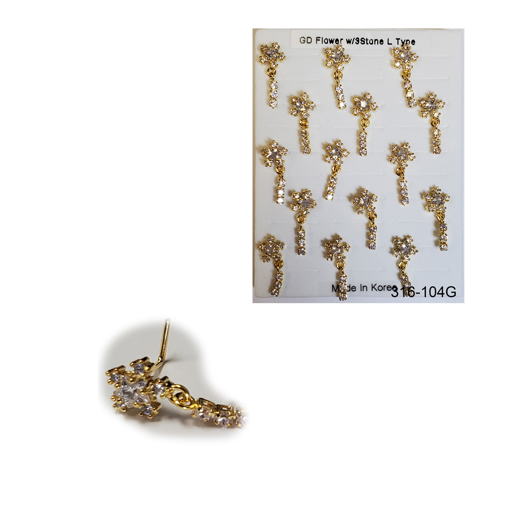 316-104 Gold L Type (15pcs/Pad)