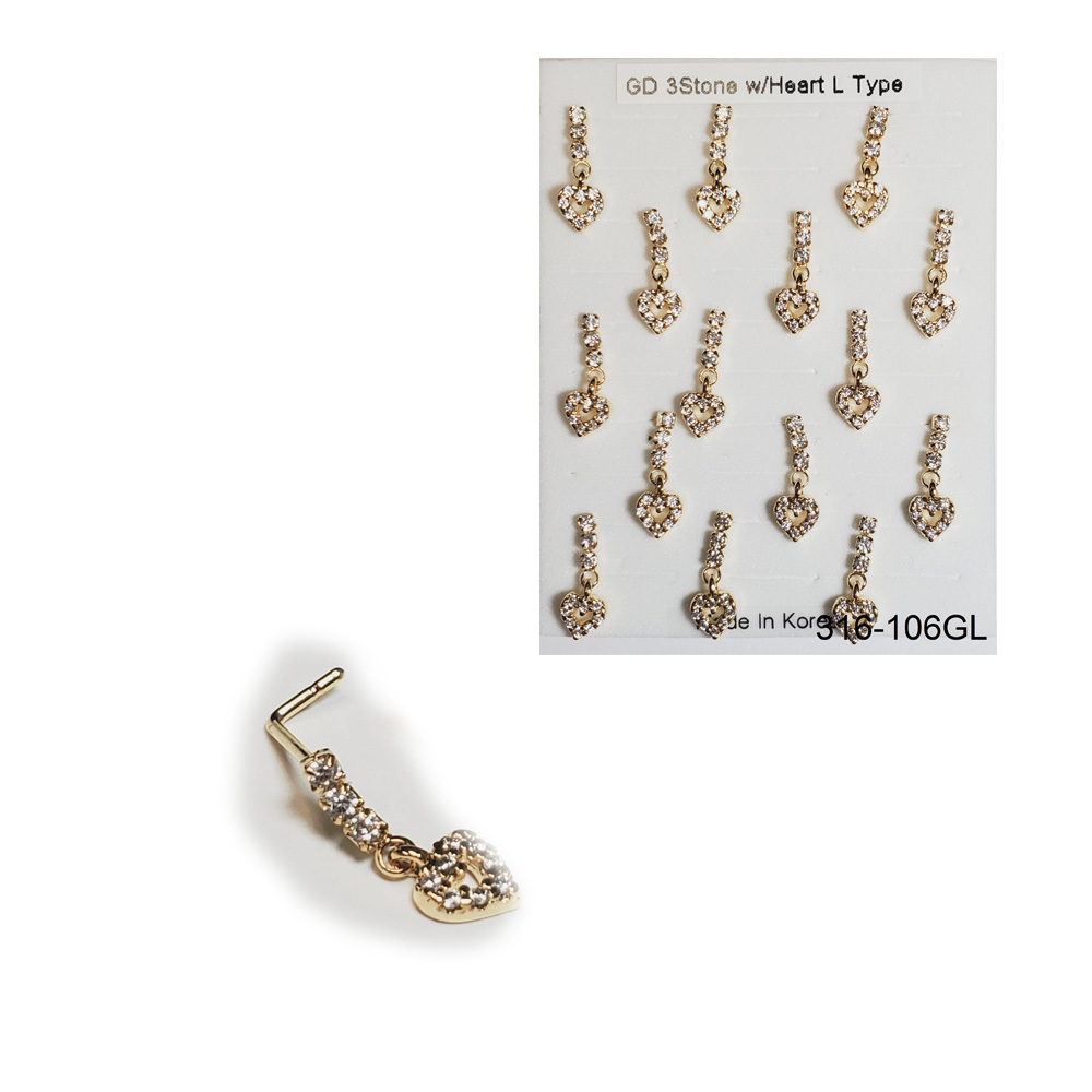 316-106 Gold L Type (15pcs/Pad)