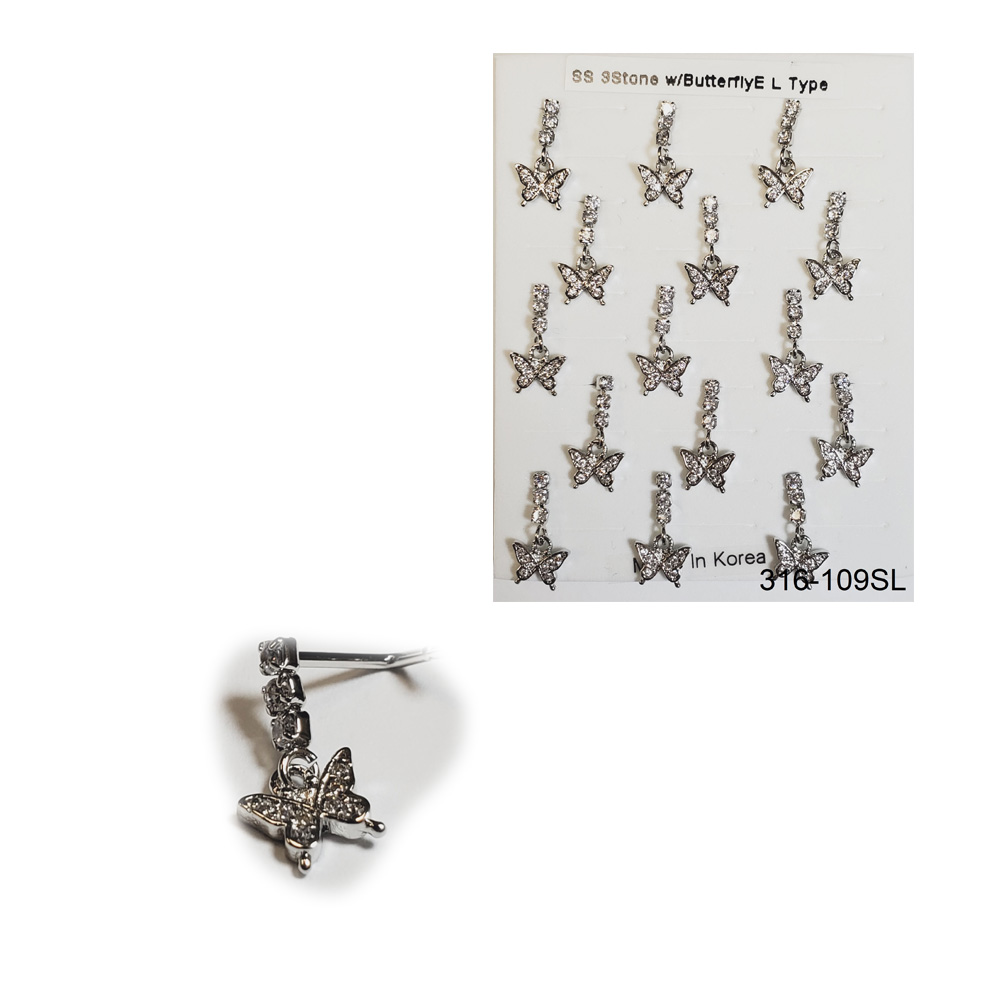 316-109 Silver L Type (15pcs/Pad)