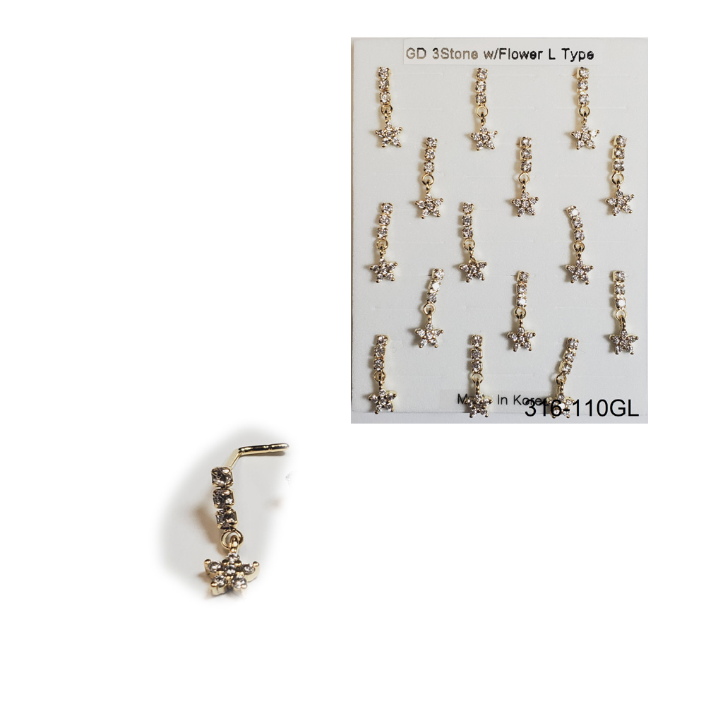 316-110 Gold L Type (15pcs/Pad)