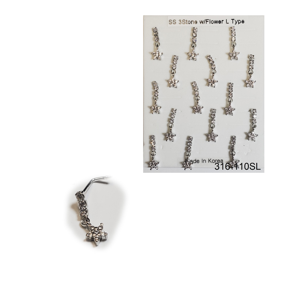 316-110 Silver L Type (15pcs/Pad)