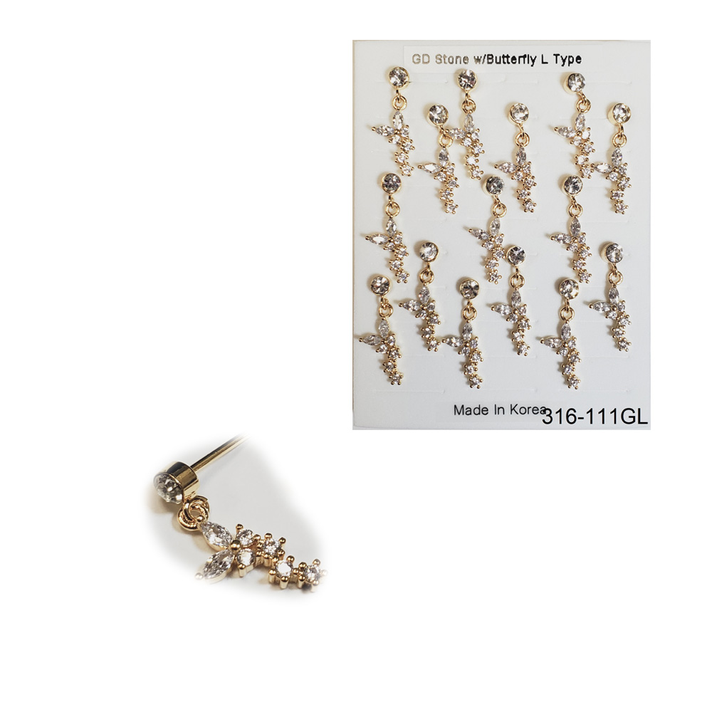 316-111 Gold L Type (15pcs/Pad)