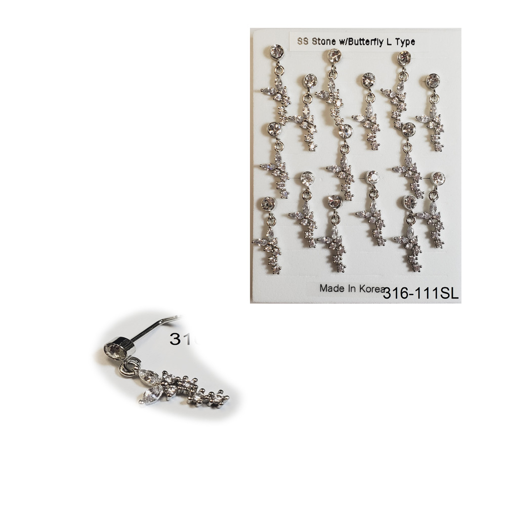 316-111 Silver L Type (15pcs/Pad)