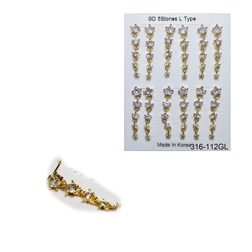 316-112 Gold L Type (12pcs/Pad)