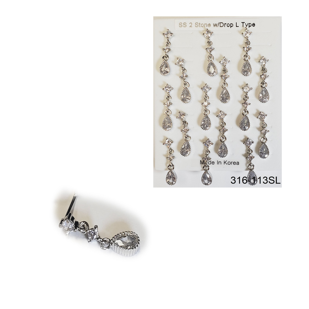 316-113 Silver L Type (15pcs/Pad)