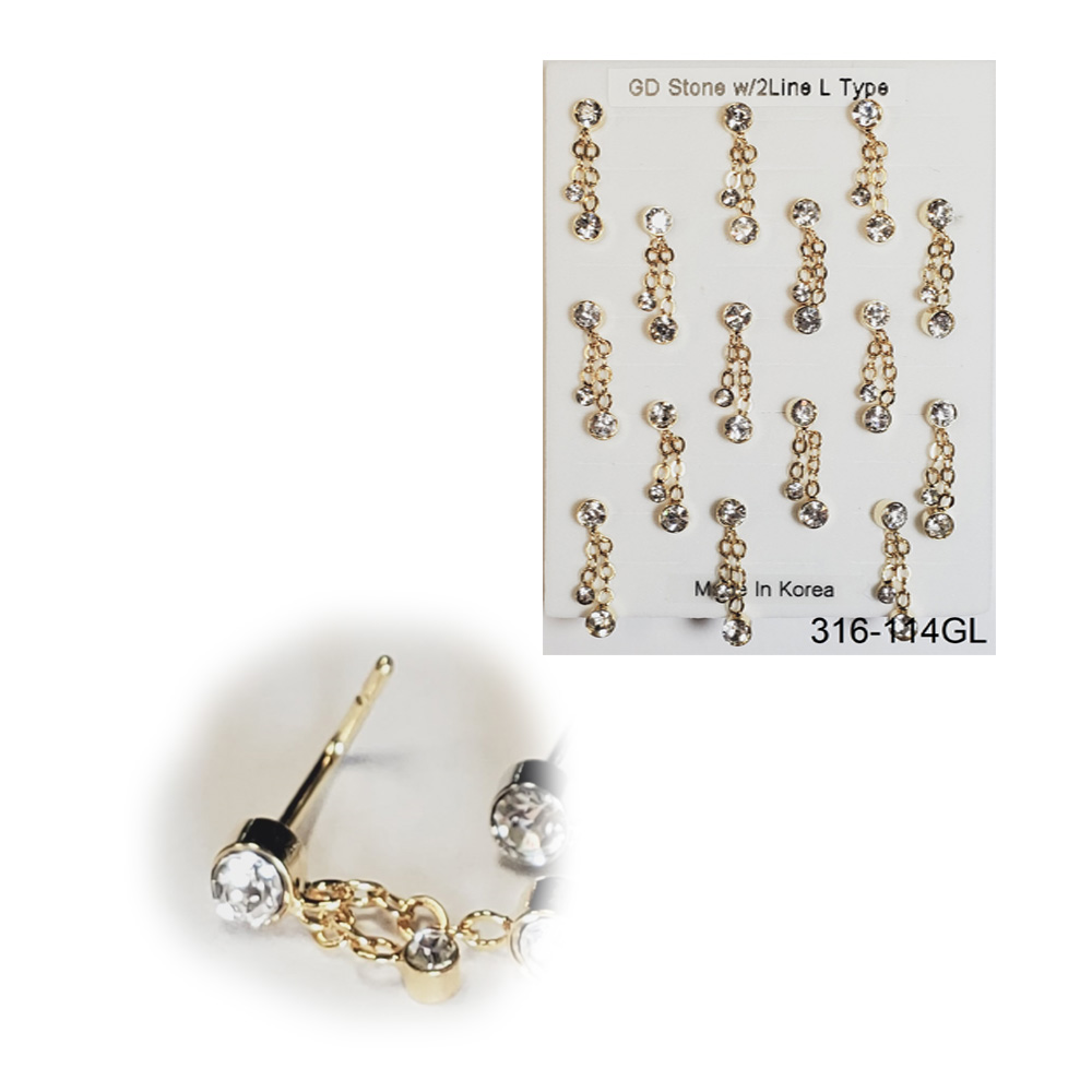 316-114 Gold L Type (15pcs/Pad)