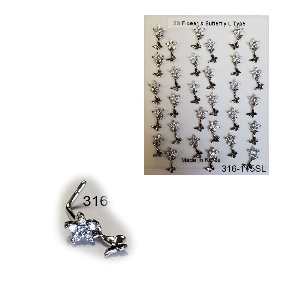 316-115 Silver L Type (30pcs/Pad)