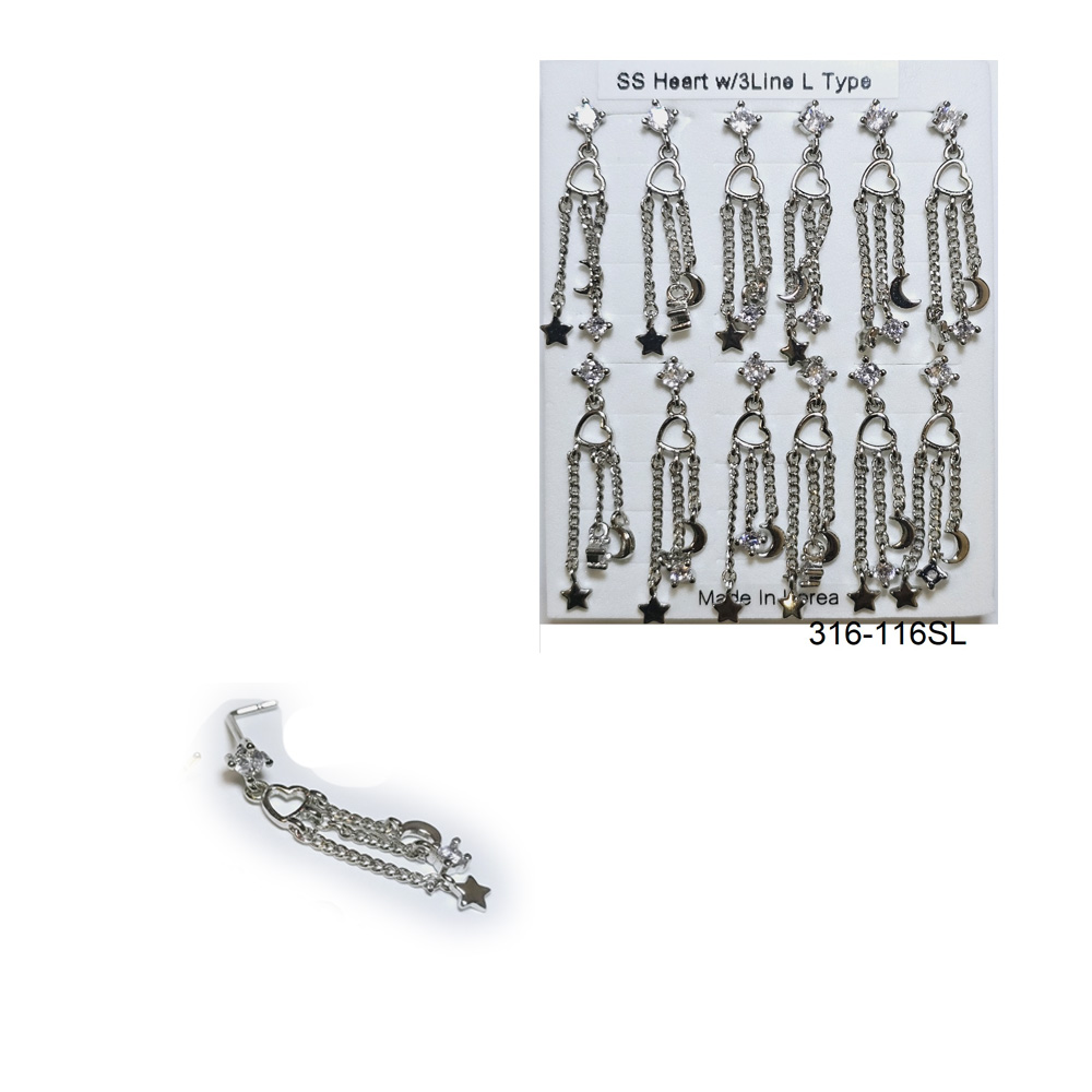 316-116 Silver L Type (12pcs/Pad)