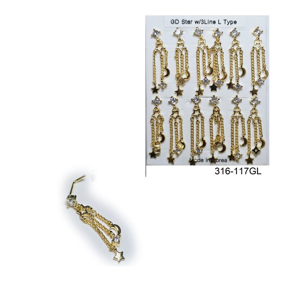 316-117 Gold L Type (12pcs/Pad)