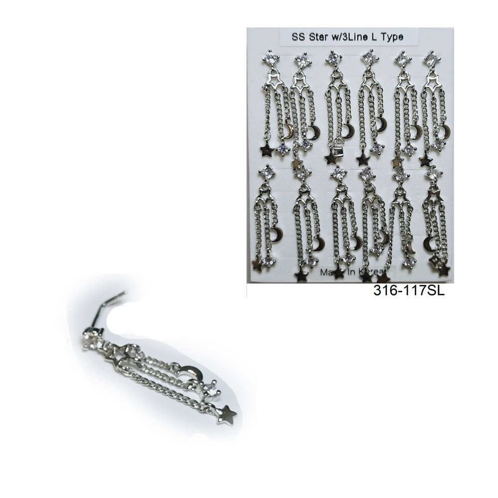 316-117 Silver L Type (12pcs/Pad)