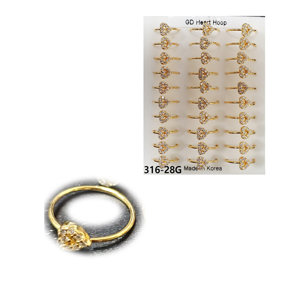 316-28 Gold Hoop (30pcs/Pad) 316-28 Gold Hoop (30pcs/Pad)