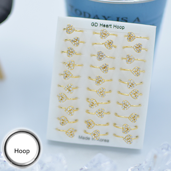 316-28 Gold Hoop (30pcs/Pad)