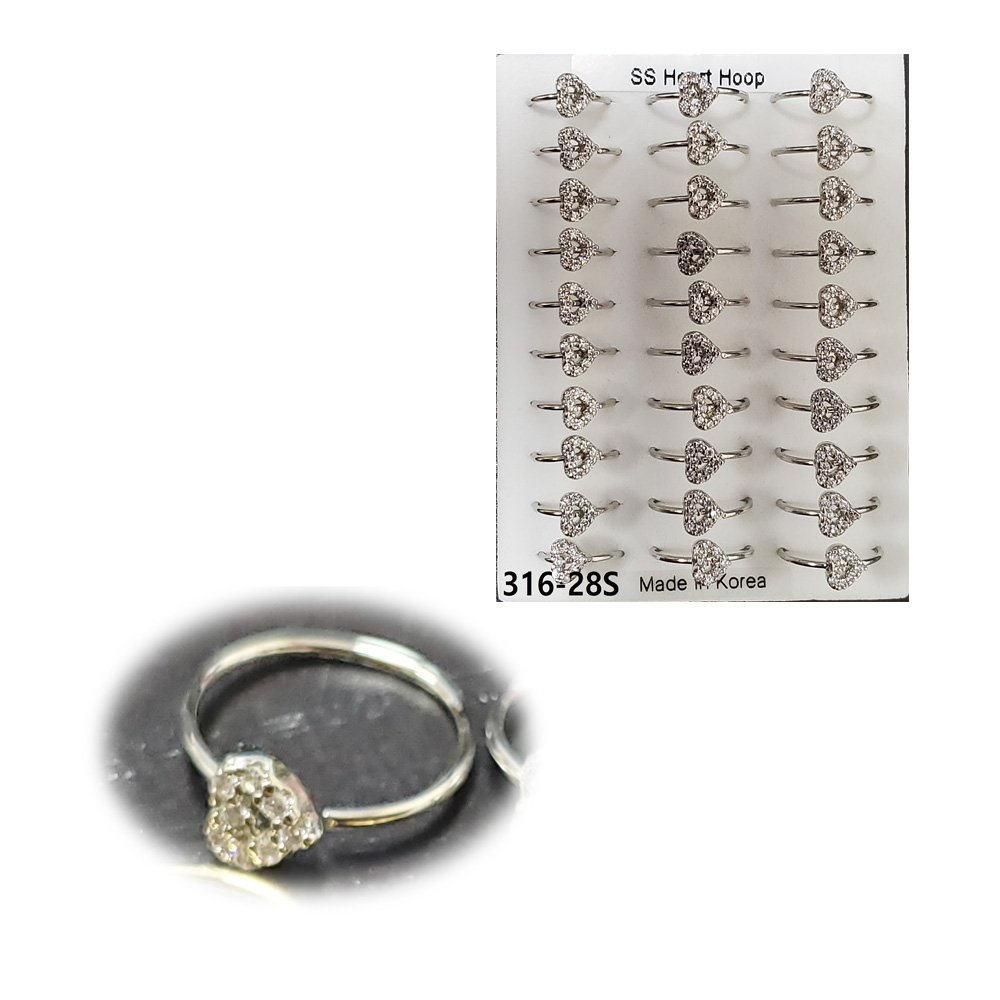 316-28 Silver Hoop (30pcs/Pad) 316-28 Silver Hoop (30pcs/Pad)