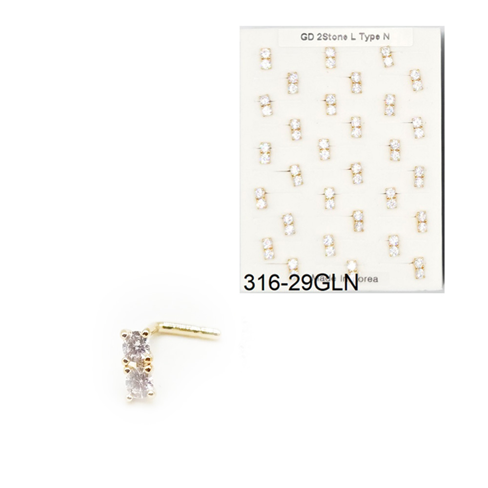 316-29 GoldN L Type (30pcs/Pad)