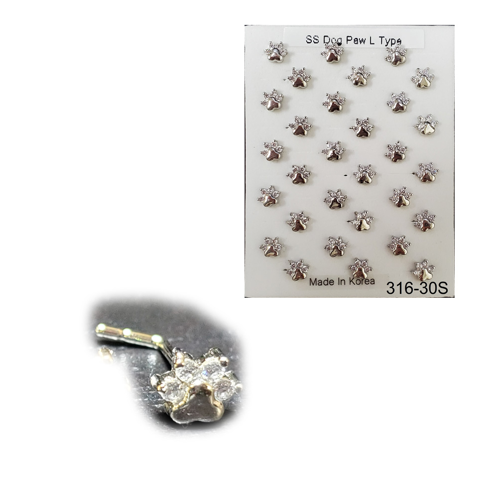 316-30 Silver L Type (30pcs/Pad)