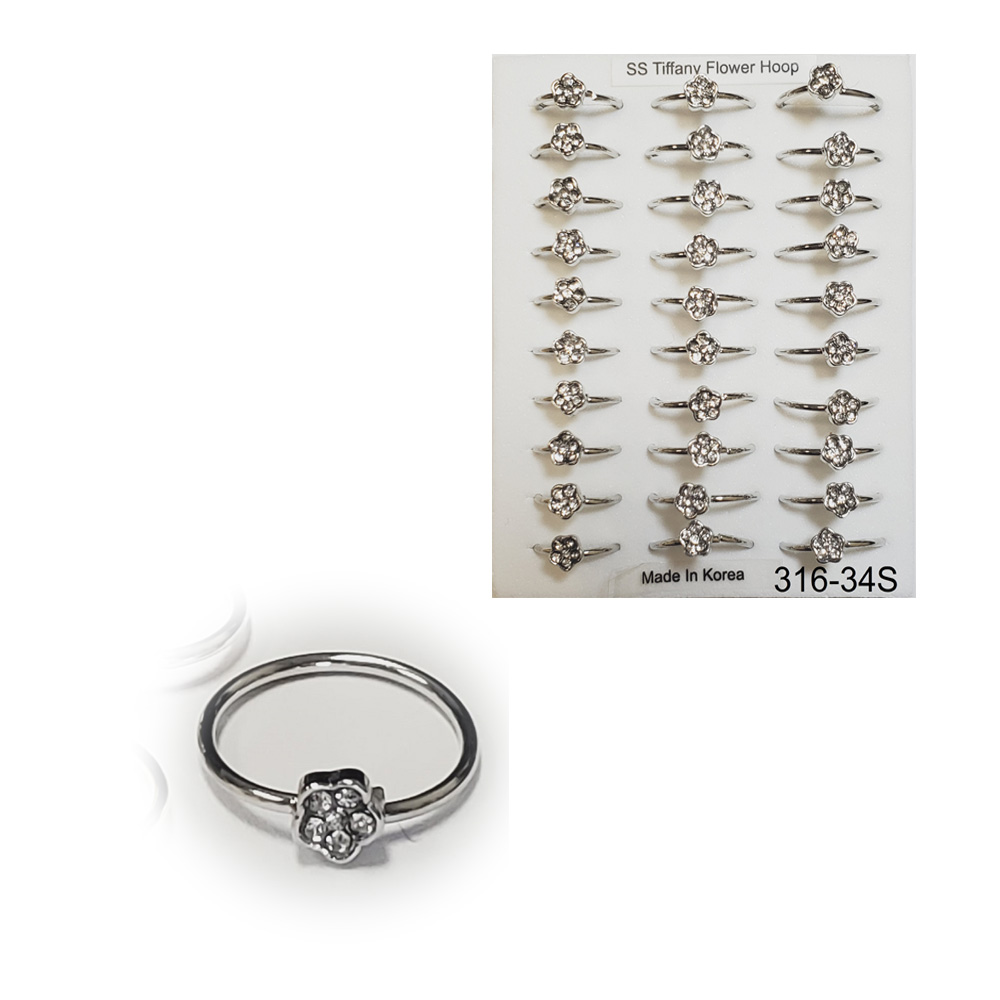 316-34 Silver Hoop (30pcs/Pad) 316-34 Silver Hoop (30pcs/Pad)