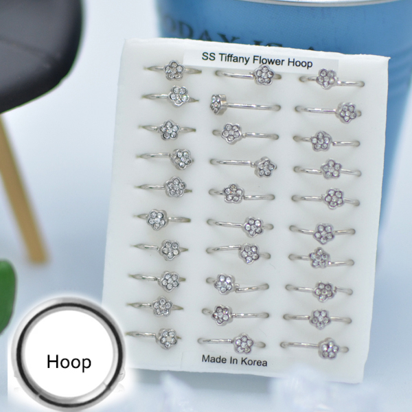 316-34 Silver Hoop (30pcs/Pad)