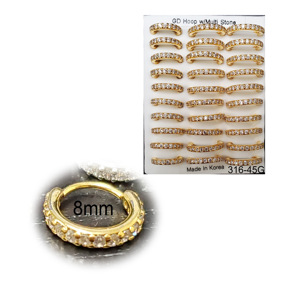 316-45 Gold Hoop (30pcs/pad) 316-45 Gold Hoop (30pcs/pad)