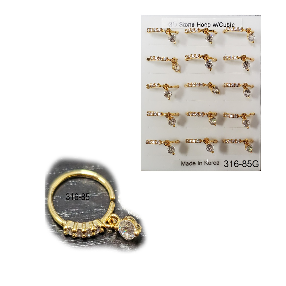 316-85 Gold Hoop (15pcs/Pad) 316-85 Gold Hoop (15pcs/Pad)
