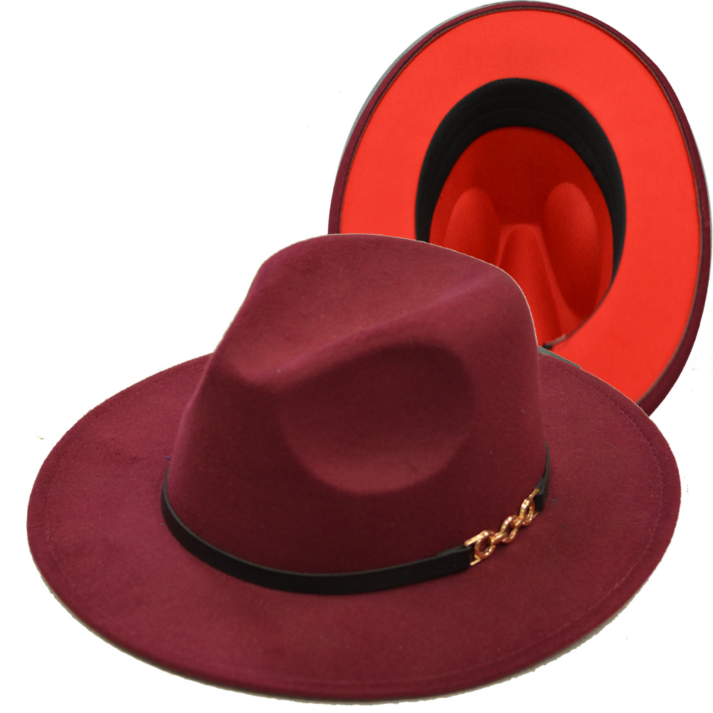 1799 Burgundy and Red Bottom Fedora